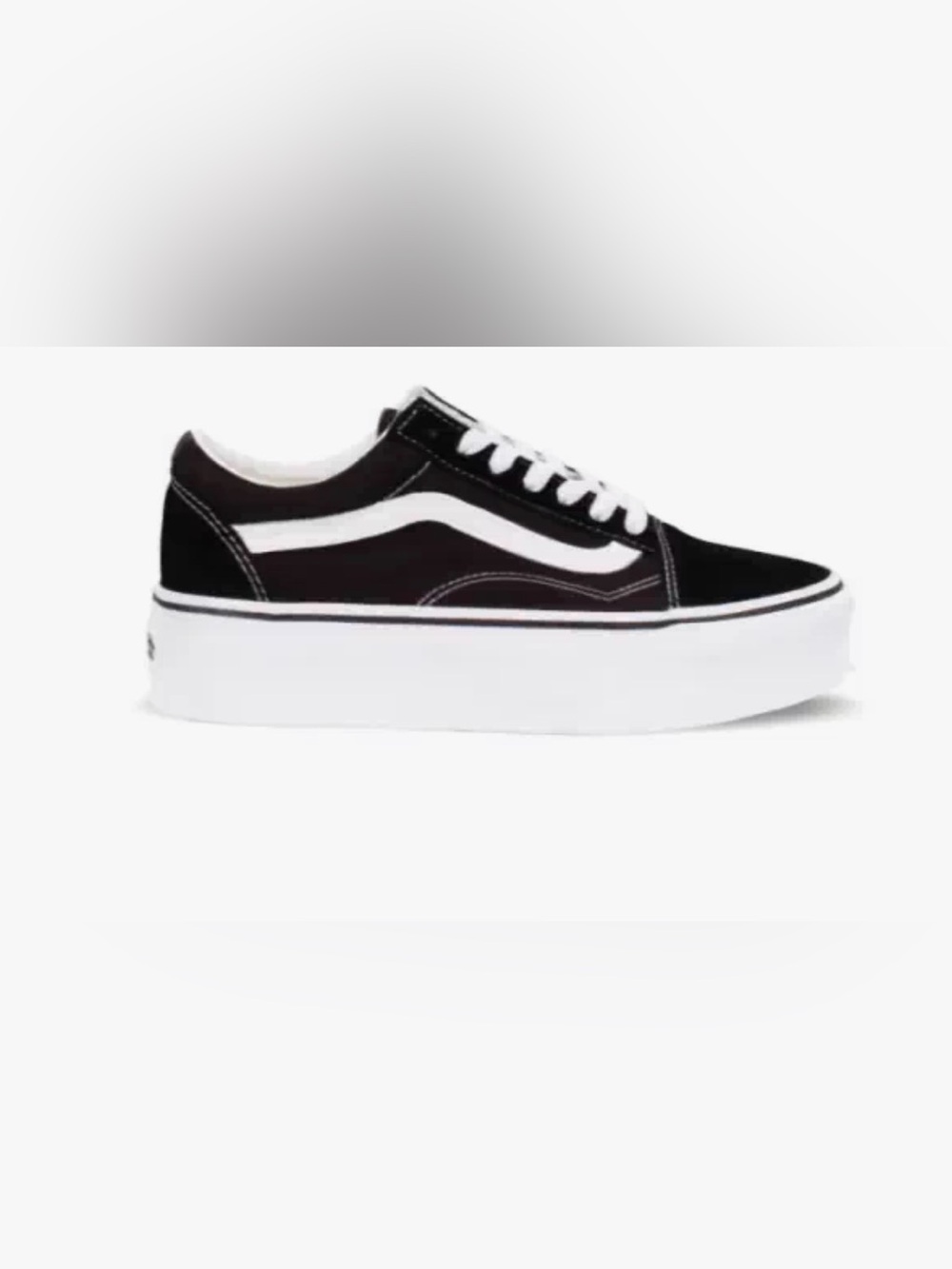 Vans Old Skool Platform Black and White Skate Shoes